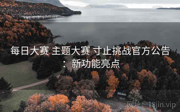 每日大赛 主题大赛 寸止挑战官方公告：新功能亮点
